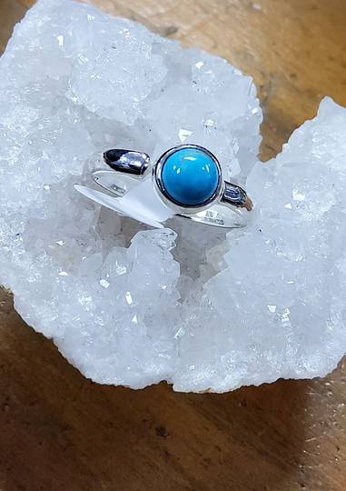 Adjustable Sterling Silver Turquoise Ring